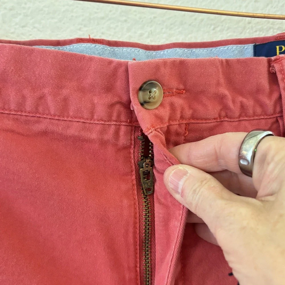 Polo Ralph Lauren‎ Cricket Embroidered Chino Shorts Mens 40x9 Red Pickleball